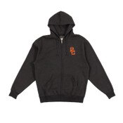 USC Trojans Team Trojan Charcoal SC Interlock Tackle Twill Full Zip Fleece Hoodie